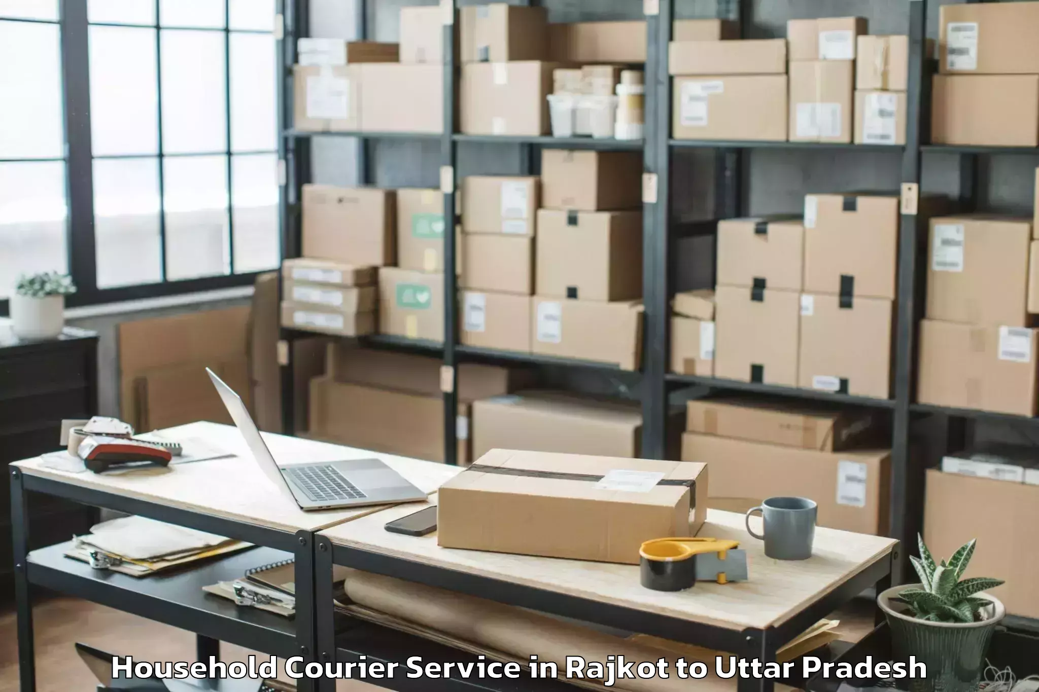 Top Rajkot to Kampil Household Courier Available